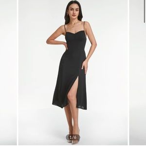 Commense Slit Midi Dress - Reformation Inspired